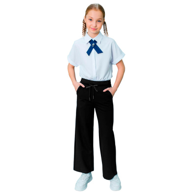 Брюки школьные кюлоты для девочки Deloras K64133 черные 1